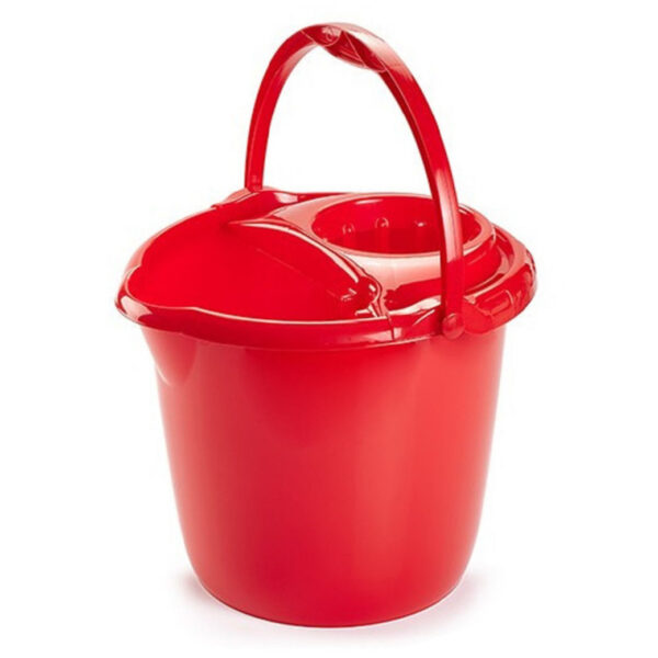 PlasticForte Dweilemmer - 15 liter - rood - mopemmer - 38 cm -