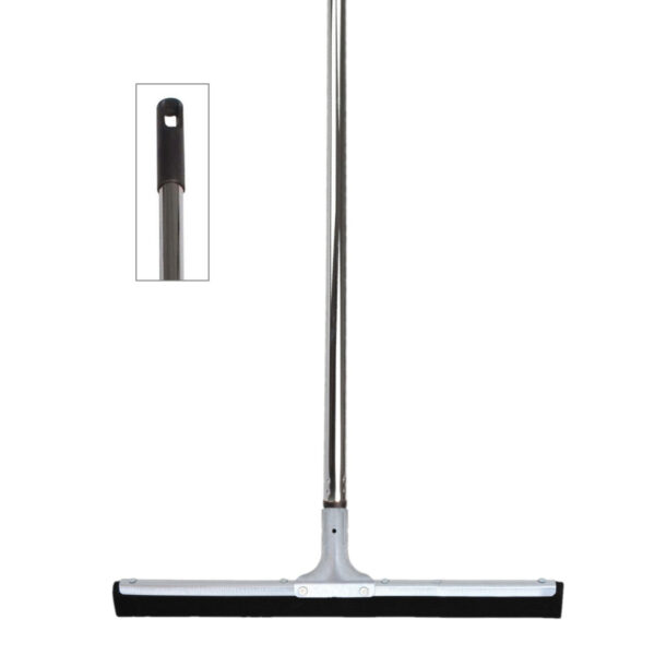 MSV vloertrekker - metaal/rubber - breed 44 cm - steel 130 cm