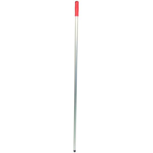 Universeel bruikbare Bezem/vloertrekker/mop steel aluminium - wit/rood - 145 cm