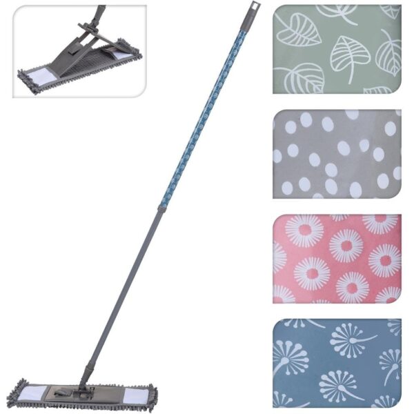 Microvezelmop met Verstelbare Metalen Stok Assorti