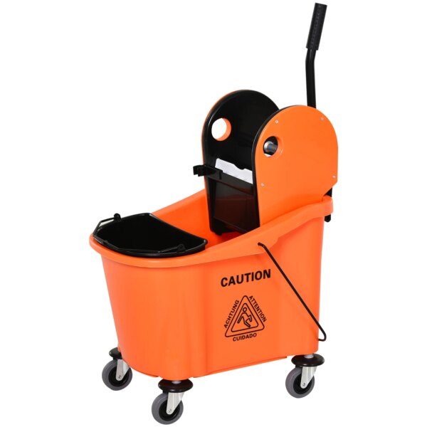 Homcom Commerciële Dweilemmer Met Een Capaciteit Van 36l 54X41X91,5 Cm